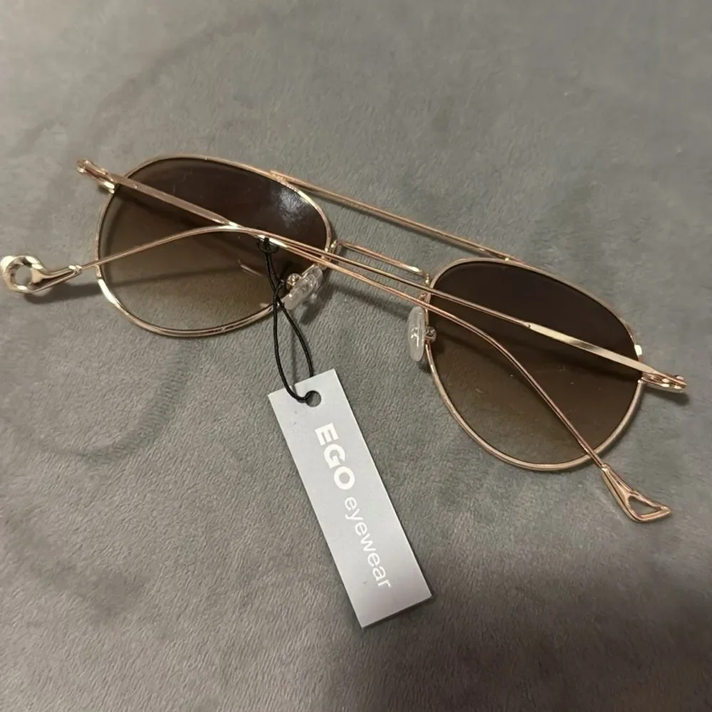 EGO Aviator Sunglasses with Gold Frame Small BRAND NEW - 100% UV